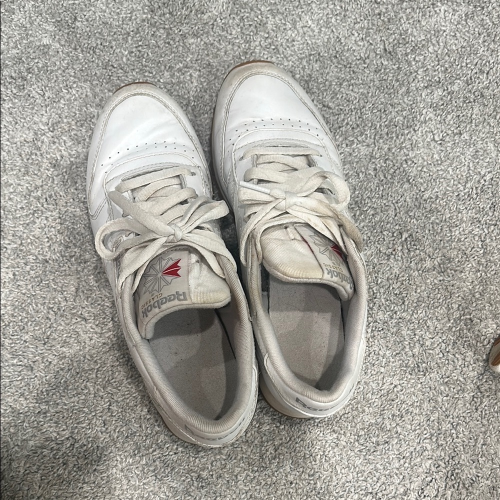 Reebok Classic White Leather Sneakers size 7.5 good used condition. 80s - Picture 8 of 14